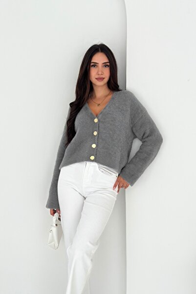 Noi Belis سترة تريكو ناعمة الملمس برقبة على شكل حرف V من Sakal AW25HI0025