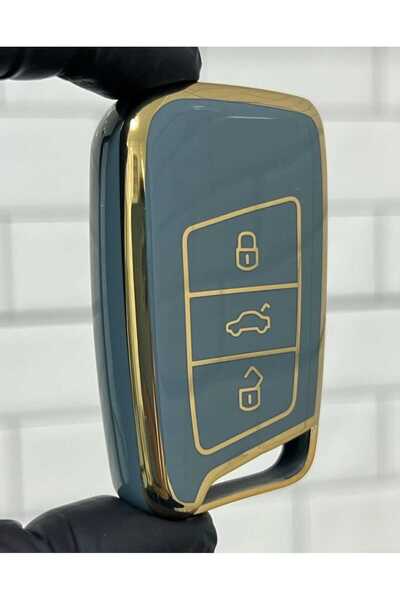 GMA KEYS غطاء حماية لمفتاح السيارة الذكي لفولكس فاجن باسات B8 وأرتيون، أسود م...