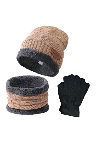 Vadodara - Men's Beanie, Circular Scarf, and Gloves Set