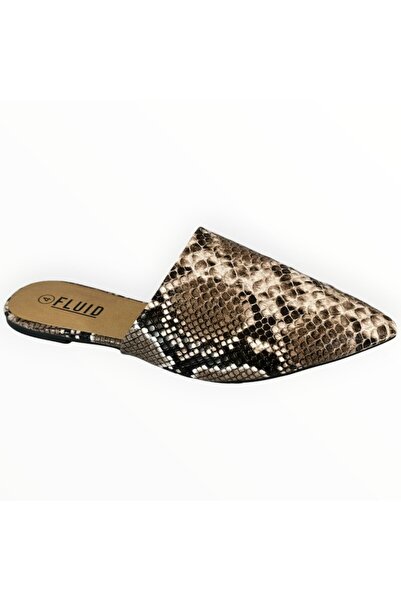 Fluid Women's Low Heel Sabots Reptile Print, Size 37 EU