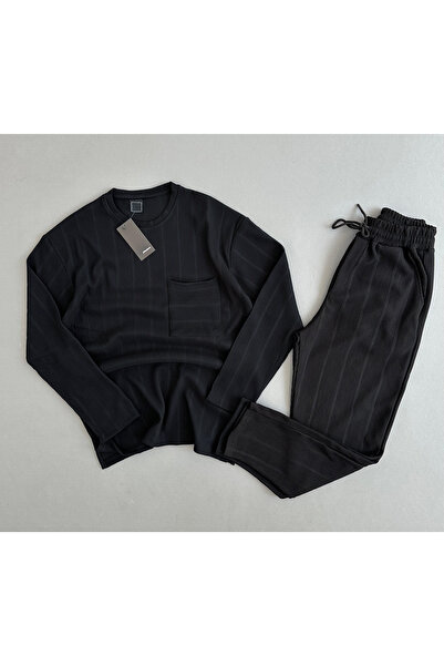 viperkombin Erkek 2li Takım Carrot Fitilli Sweat ve Pantolon