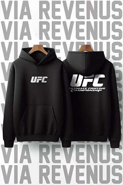 Vordevia Hanorac cu glugă imprimat Ufc față și spate