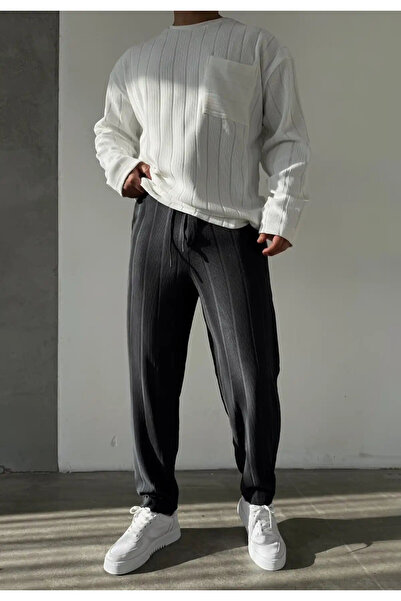 viperkombin Ανδρικό σετ 2 τεμαχίων: Φούτερ και παντελόνι Carrot Ribbed