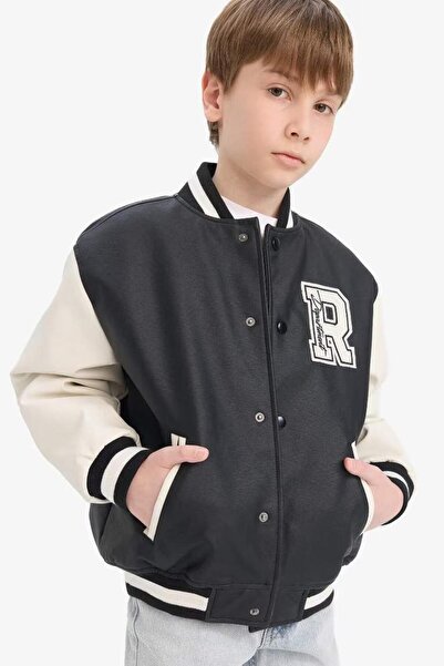 DeFacto Boy's Leather Coat C7088A8/Bk27