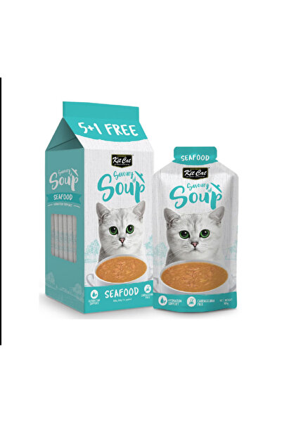 CIT كت كات اظرف حساء كت كات اظرف حساء بالماكولات البحرية للقطط 5+1