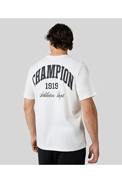 Champion Street Varsity Ss Tee Beyaz Erkek Tişört - 221199-WW048