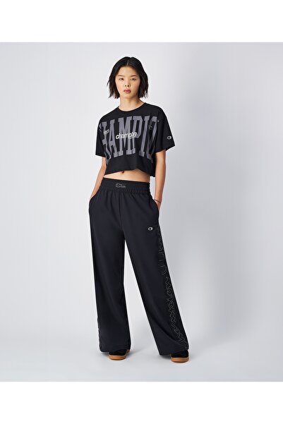 Champion Urban Contemporary Wide Leg Pants Siyah Kadın Pantolon -118017-KK001