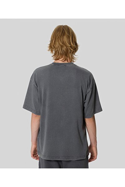 Champion Icons Plush Wash Crewneck T-Shirt Gray Men's T-Shirt - 221181-Vs517