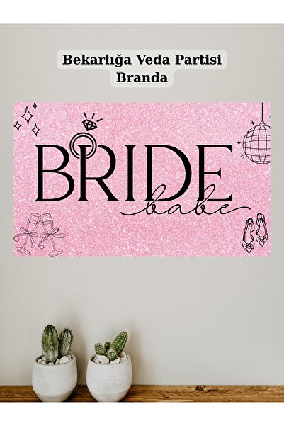 Bkmc Bride Themed Bachelorette Banner Backdrop 60X100 Vinyl Tarpaulin Banner Bachelorette Party Decor