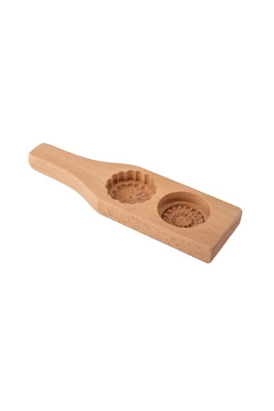 ORIAN 2-compartment wooden maamoul mold