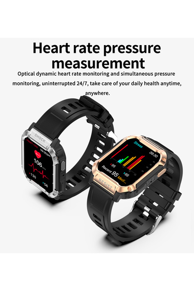 LikeSmart SmartWatch ISP TaNK Sport Watch" IPS, Bluetooth Call, AI Assistant, Sports Modes, Oxi