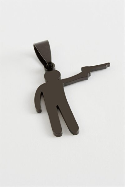 Marsilyan Armed Soldier Steel Pendant 3 cm Ilkel-Bjt940