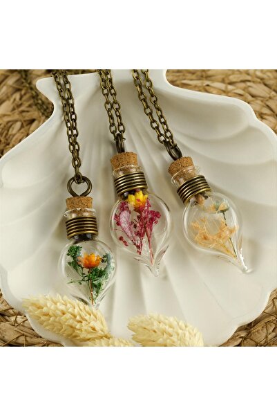 Ronanna Jar with Cork Stopper Live Necklace