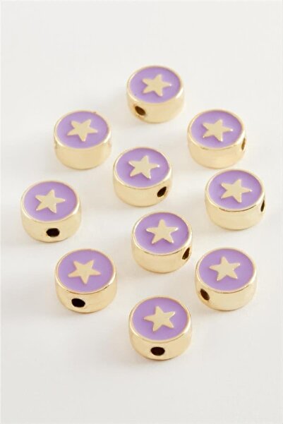 ZERO LAND SPTRNS Aparatură pentru brățară și pandantiv cu smalț în formă de stea 1 (94736) bucăți-albastru deschis