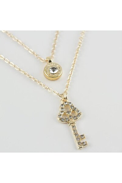 Ayena Moda New Season Double Necklace with Key Figure