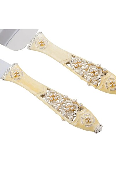 ORIAN Silver cake scoop with knife