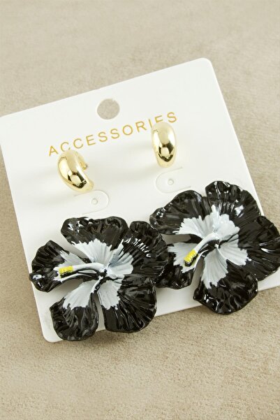 feryal أقراط زهرة زركونيا موديل 4 قطع من AhEs Shopping