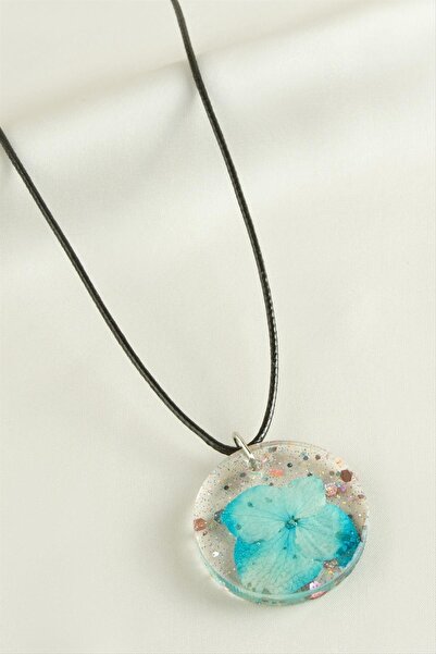 fantastik store Techmrt Hydrangea Flower (223458) Epoxy Pendant-Blue