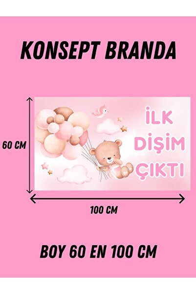 Bkmc My Teeth Came Out My First Tooth Themed Custom Baby Girl Banner Backdrop 60X100 Vinyl Tarpaulin Banner Decoration