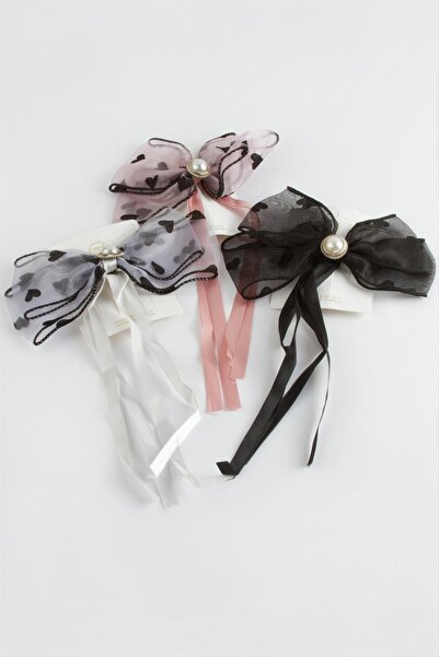 Ayena Moda Cataramă automată cu bow in Heart Pearl 17 cm