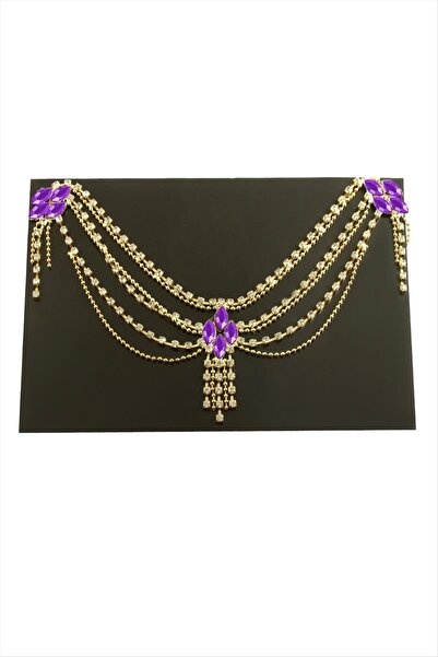 CT STONES وشاح من حجر الشريط الزهري