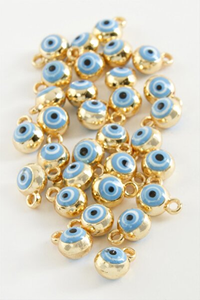 A BİJUTERİ Nazar Single Handle Enameled Bracelet and Necklace Apparatus 1 Piece