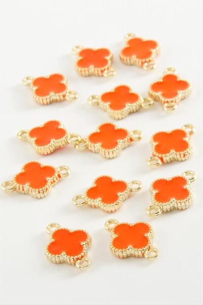 OSENSE سوار وقلادة مطلية بالمينا بمقبض مزدوج على شكل زهرة، قطعة واحدة