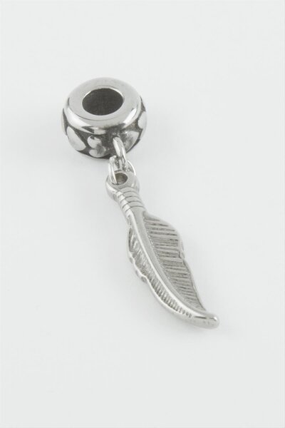 Marsilyan Leaf Steel Pendant 3.5 cm Ilkel-Bjt940
