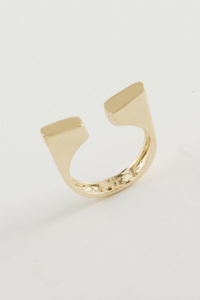 Marsilyan Angled Metal Ring Ilkel-Bjt940