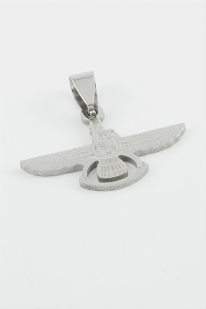 fantastik store قلادة طائر من الفولاذ من WIZARD مقاس 3 سم - لون فضي