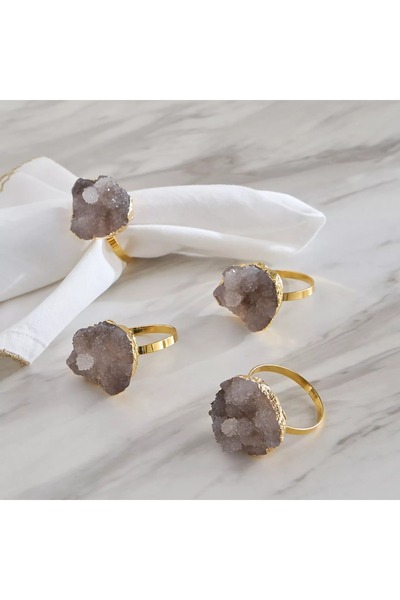 Generic مجموعة حلقات مناديل سيرا المكونة من 4 قطع - 5 سم