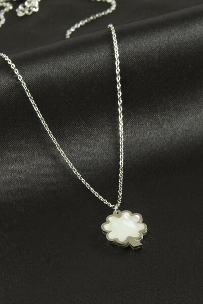 feryal قلادة البرسيم الفاخرة من الفولاذ