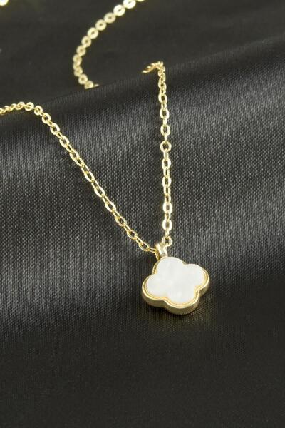 TakÇalıştır Flower Polyester Necklace Zircon Stone Necklace Stylish Design