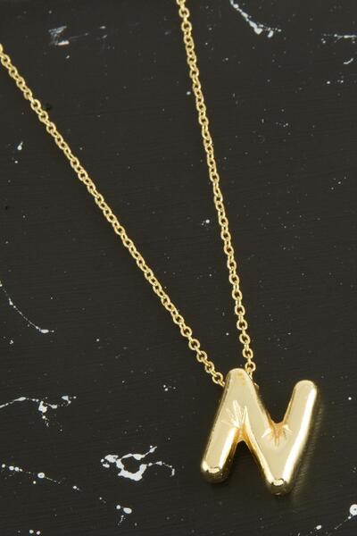 Ronanna Xmpdby Letter N (120047) Balloon Pendant-Yellow