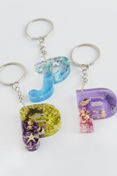 FREEDOM STOREE Εποξειδικό μπρελόκ με γράμμα Π