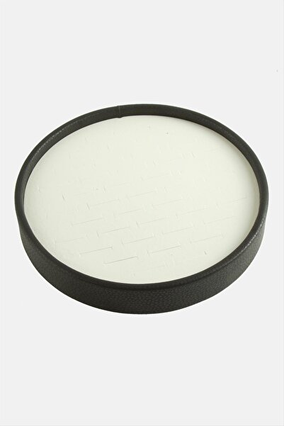 OSENSE Round Wooden Leather Ring Holder 20 cm