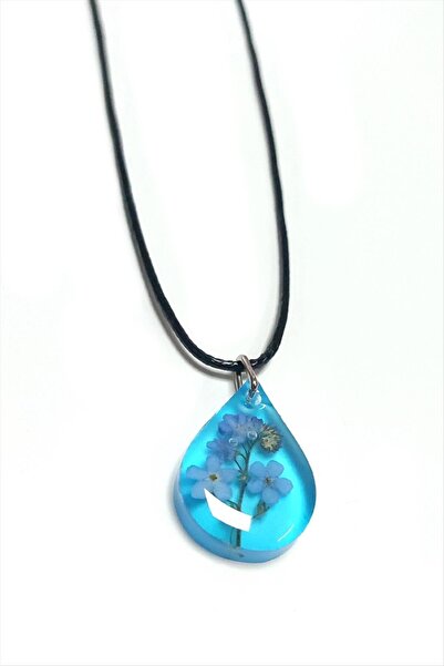 OEM Unutma Beni Çiçeği Damla Epoksi Kolye