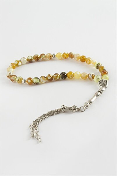 Ronanna سبترنس مسبحة من حجر العقيق الطبيعي (83714) 8 ملم - أصفر