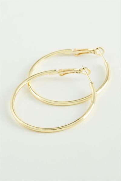 Marsilyan Metal Hoop Earrings 4 cm