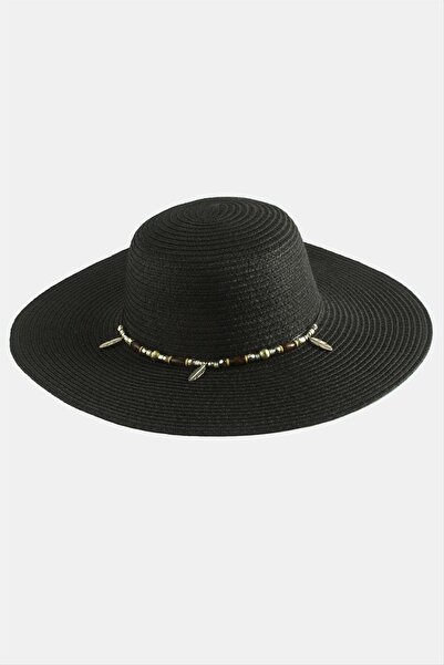 CT STONES Leaf Beaded Straw Hat