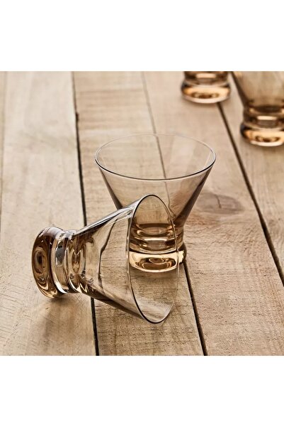 Generic Earthy Pebble 6-Piece Dessert Glass Set - 220 ml