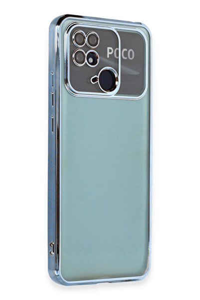 NewFace Sptrns Xiaomi Redmi 10C Case Silicone with Lens - (120038) Light Blue