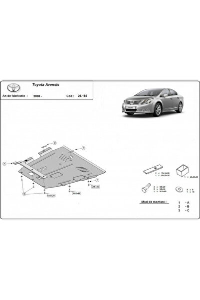 MTR Scut metalic pentru motor Toyota Avensis New 2008-