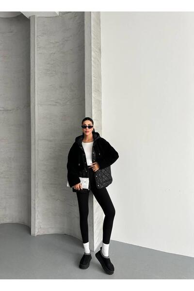 mylunessa Black Plush Coat
