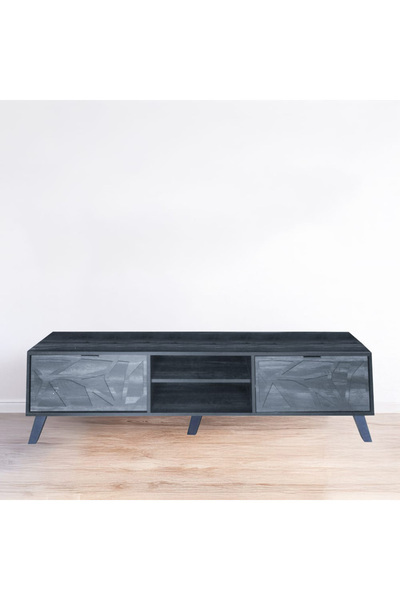 DEC22 A very distinctive TV table with a modern design, measuring 160 cm