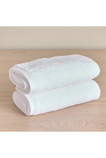 Generic Ribbed 2-Piece 600 GSM Turkish Cotton Hand Towel Set - 50x70 cm