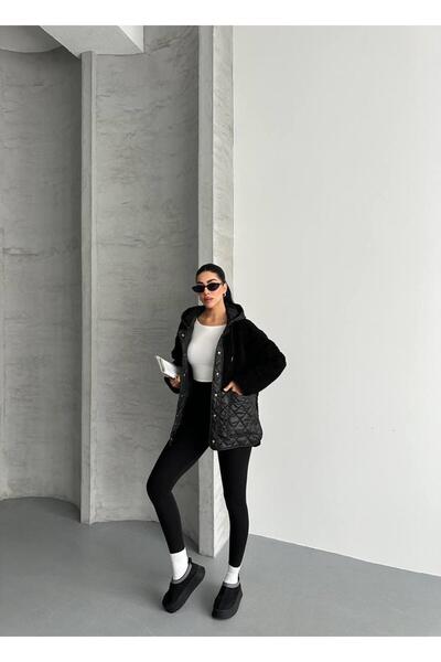 mylunessa Black Plush Coat