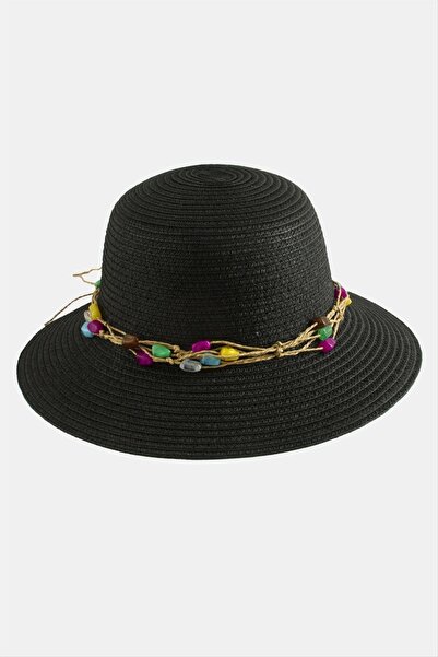 CT STONES Colorful Natural Stone Straw Hat