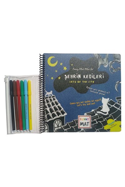 Akademi Çocuk Funny Mat Mini Set - Şehrin Kedileri (Kalemli)