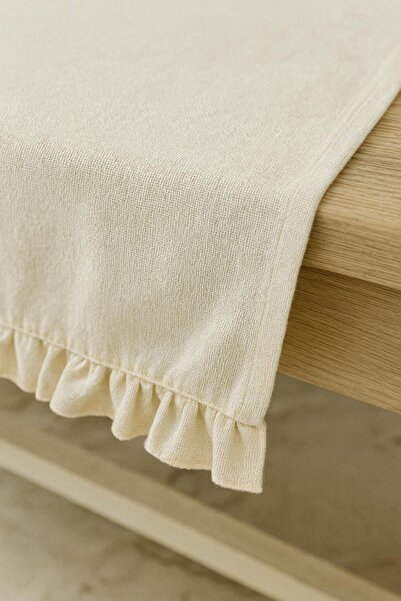 Buldan CSN Tekstil fırfırlı buldan keteni runner